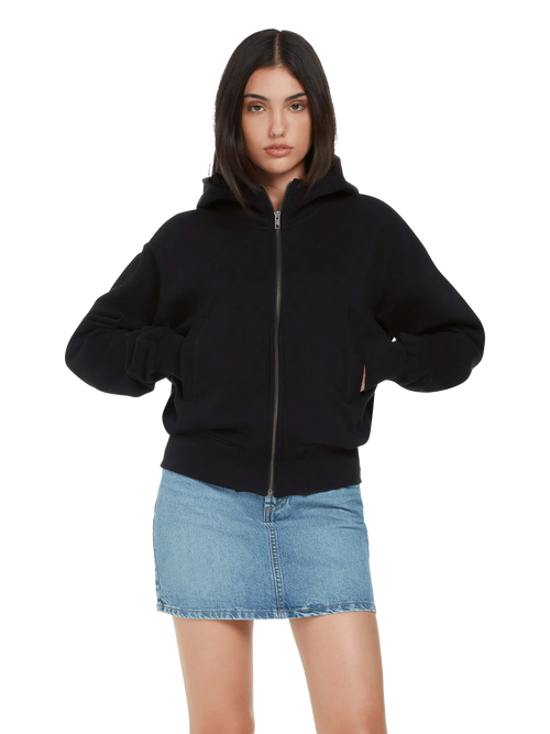 Organic Bomber Jacket Hoodie: Unisex