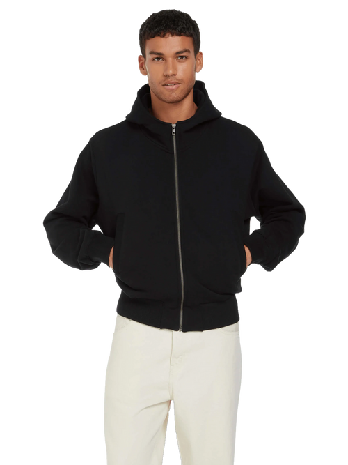 Organic Bomber Jacket Hoodie: Unisex