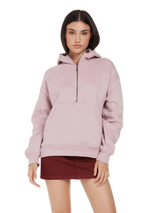 Organic Half Zip Hoodie: Womens