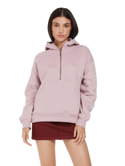 Organic Half Zip Hoodie: Womens