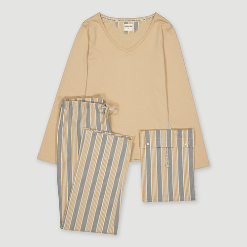 Fairtrade Organic Long Sleeve Pyjama Set with Bag (Patterned)