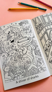 A crown of kingfishers: A collective noun colouring book