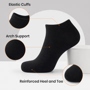 Sock Stack Men's Trainer Socks 6 Pairs Lightweight Cotton Blend Ankle With Arch Support