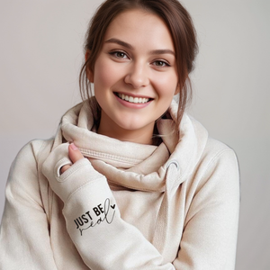 “You Don’t Have to Be Perfect” Cowl-Neck Hoodie