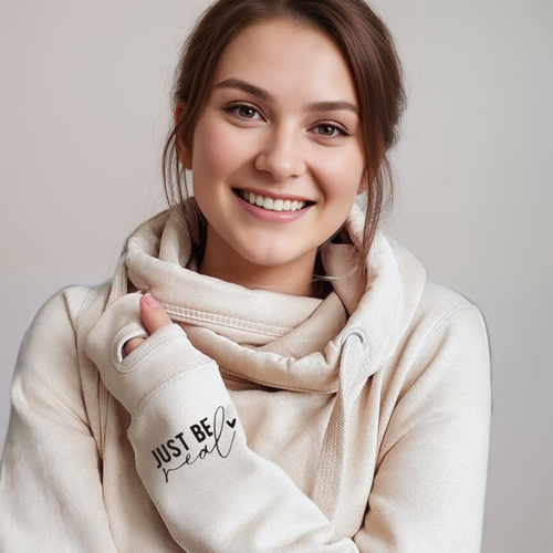 “You Don’t Have to Be Perfect” Cowl-Neck Hoodie