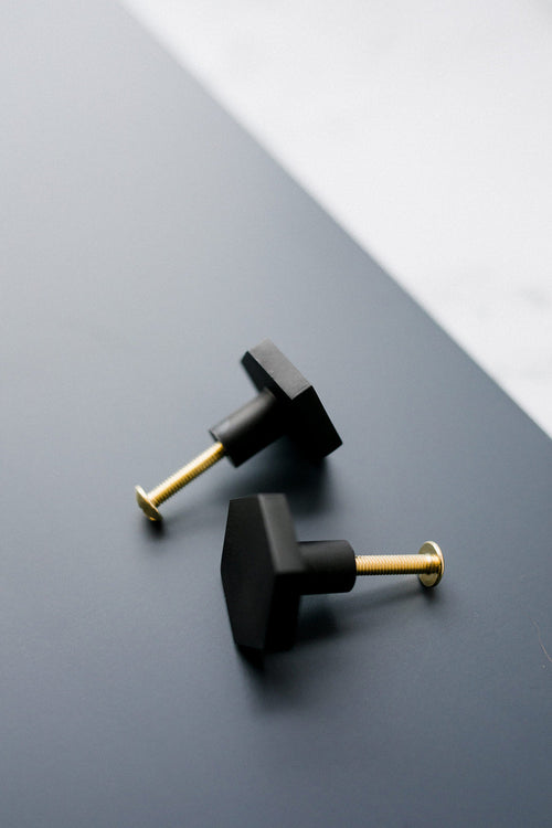 Black Hexagon Knob