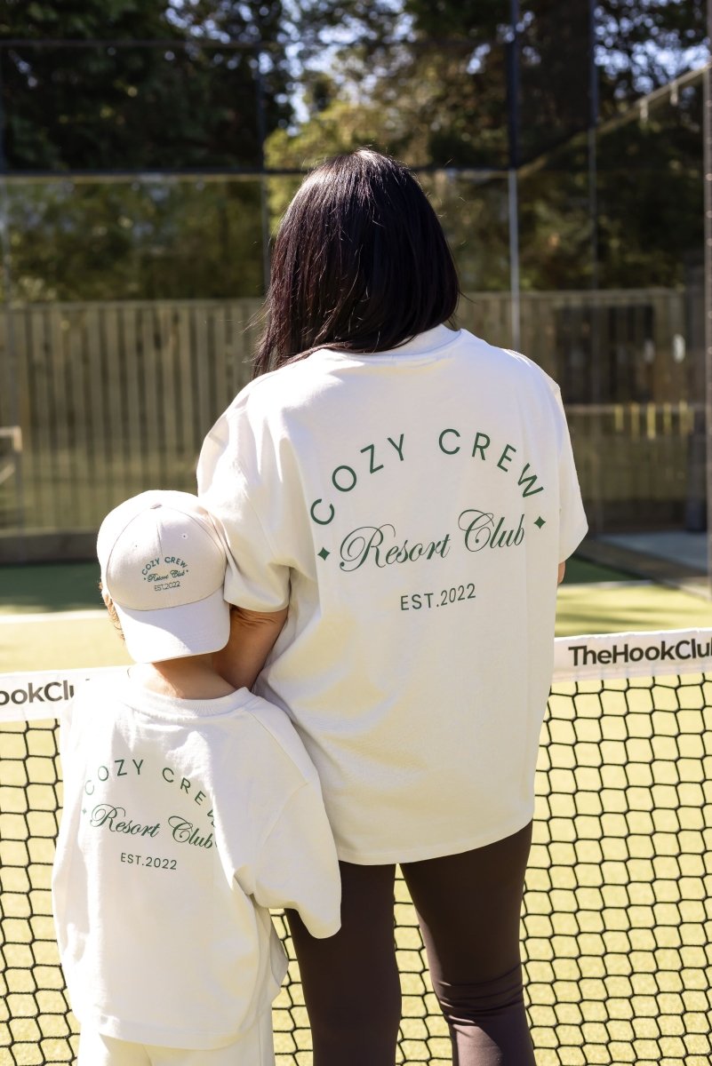 Adult Cozy Crew Resort Club Tee - Ash Grey