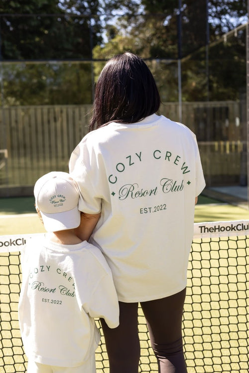 Adult Cozy Crew Resort Club Tee - Ash Grey
