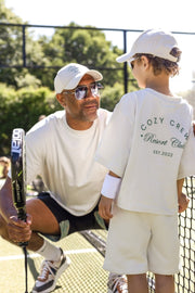 Adult Cozy Crew Resort Club Tee - Ash Grey
