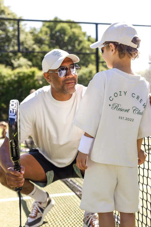 Adult Cozy Crew Resort Club Tee - Ash Grey