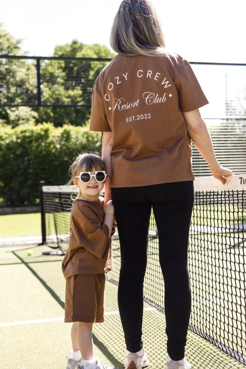 Adult Cozy Crew Resort Club Tee - Toffee