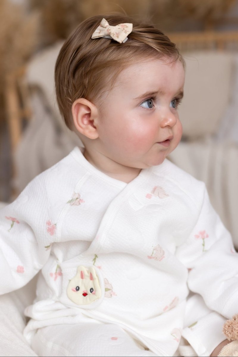 The Snuggle Bun Boucle Wrap Baby Grow Romper