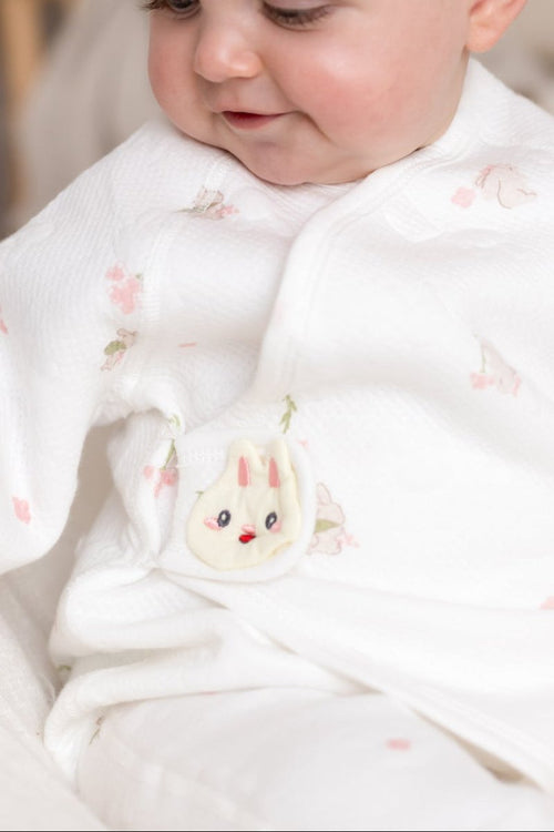 The Snuggle Bun Boucle Wrap Baby Grow Romper