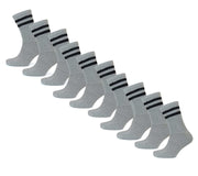 Sock Stack Mens Cotton Rich Striped Sport Socks UK 6-11 Moisture Wicking Reinforced