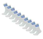 Sock Stack Mens Cotton Rich Striped Sport Socks UK 6-11 Moisture Wicking Reinforced