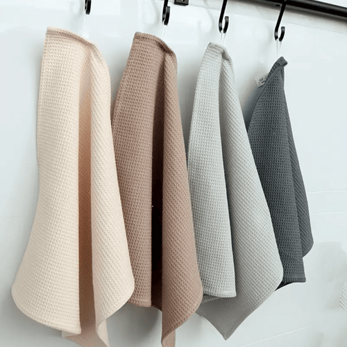 Waffle Weave Cleaning Cloths - 100% Cotton - 4 Pack