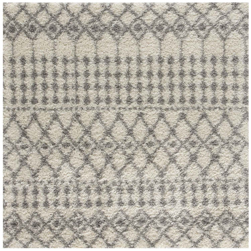 Moroccan Ivory Grey Shaggy Rug | 1000