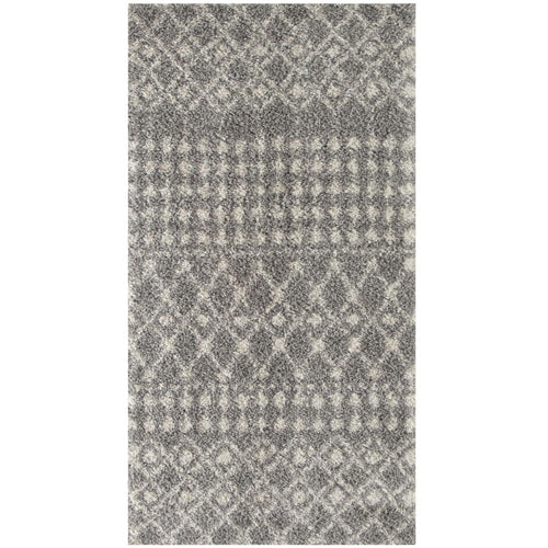Moroccan Grey Shaggy Rug | 1010