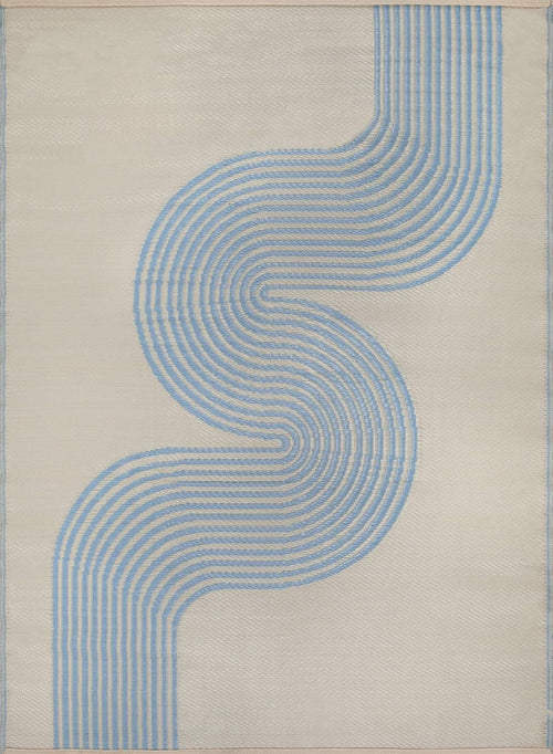 Urban Outdoor Rug Blue & Beige | 1010