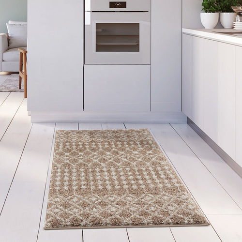 Moroccan Beige Shaggy Rug | 1020