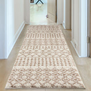 Moroccan Ivory Beige Shaggy Rug | 1030