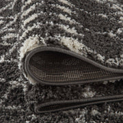 Moroccan Dark Grey Shaggy Rug | 1040