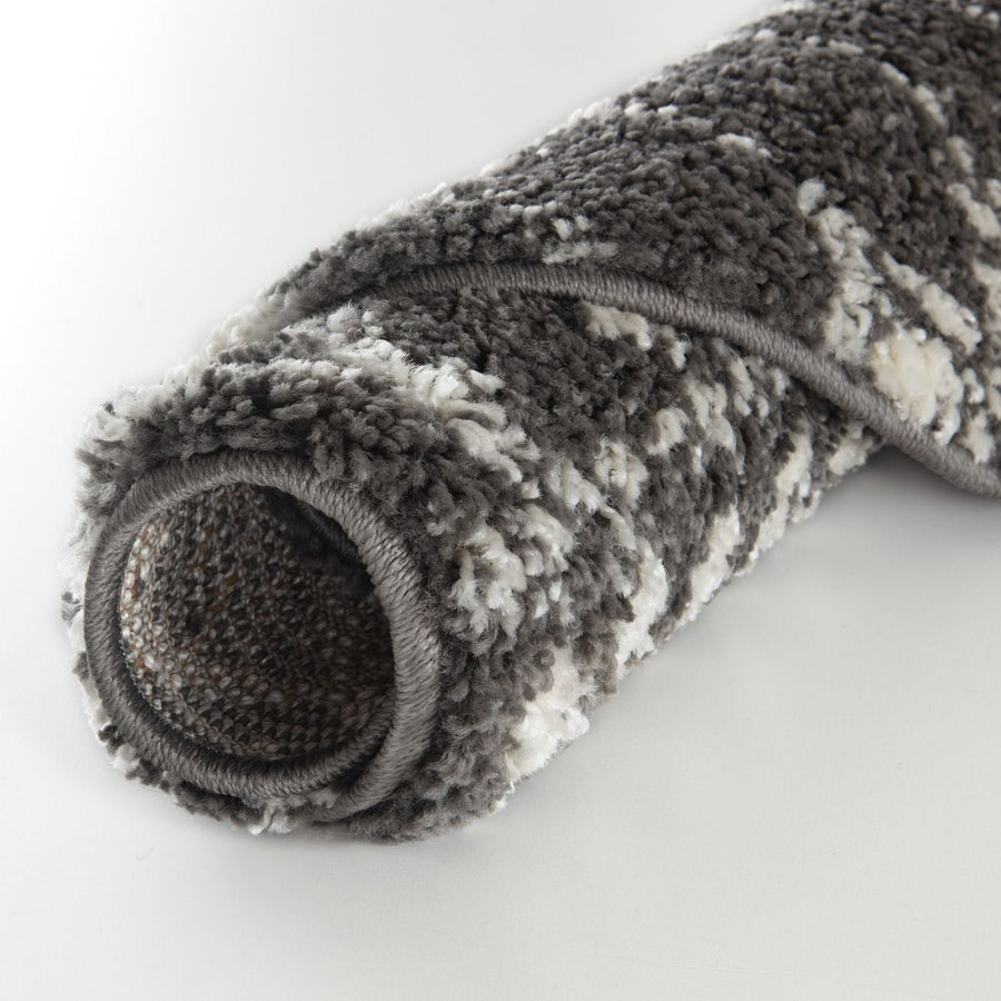 Moroccan Dark Grey Shaggy Rug | 1040