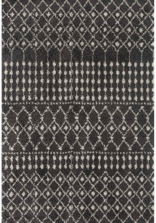 Moroccan Dark Grey Shaggy Rug | 1040
