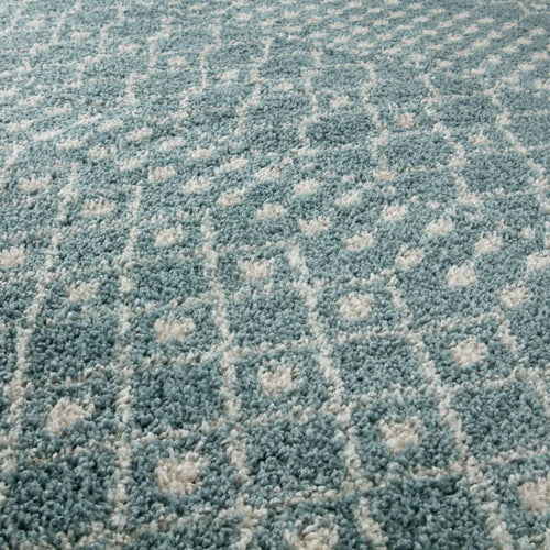 Moroccan Duck Egg Blue Shaggy Rug | 1050