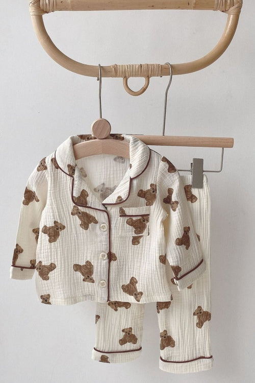 Cozy Bear Pyjamas - PJ Set 100% Cotton