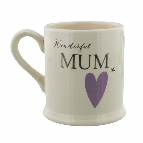 Wendy Jones Blackett Collection Gift Mug in Gift Box - Wonderful Mum with Heart