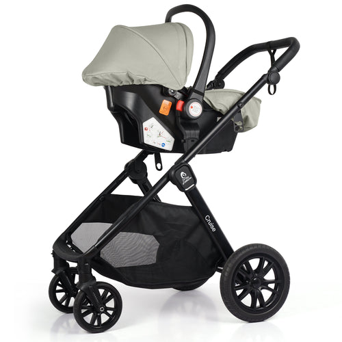 For Your Little One Cruise 3 In 1 Travel System With Car Seat - Pebble Sage (Free Cupholder And Seat Liner Included!)