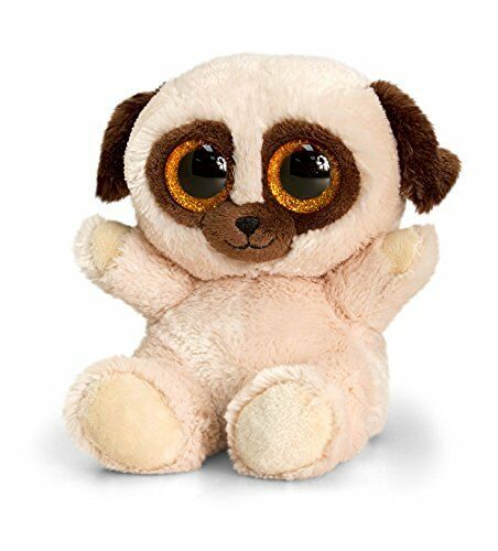 Keel Toys SF0445 15 cm Animotsu Pug Plush Toy