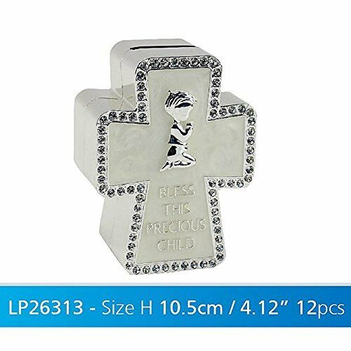 Lesser and Pavey - Little Treats Silver Plated Cross Money Box for Boy