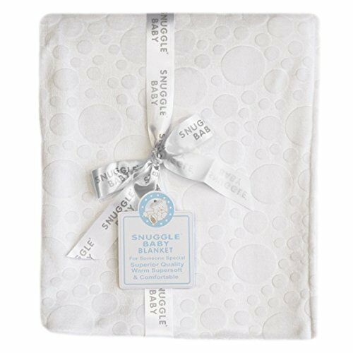 Snuggle Baby Embossed Baby Blanket, White, Moses/Crib/Pram