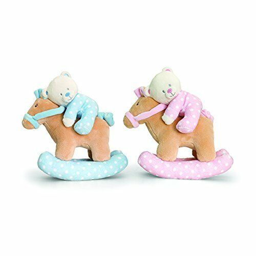 keel musical rocking horse bear 22cm pink