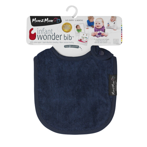 Mum 2 Mum Infant Wonder Bib - Navy Blue