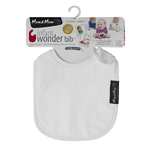 Mum 2 Mum Infant Wonder Bib - White