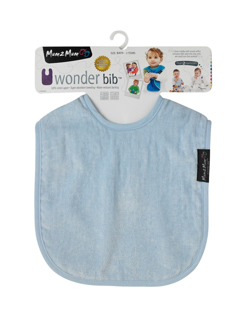Mum 2 Mum Standard Wonder Bib - Baby Blue