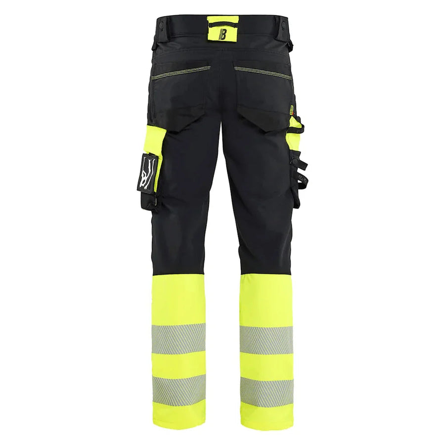 Blaklader 1126 Hi-Vis 4-Way Stretch Kneepad Trousers Black/Yellow