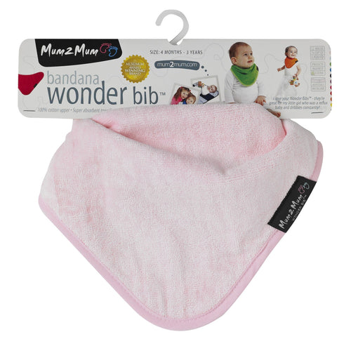 Mum 2 Mum Bandana Style Wonder Bib - Baby Pink