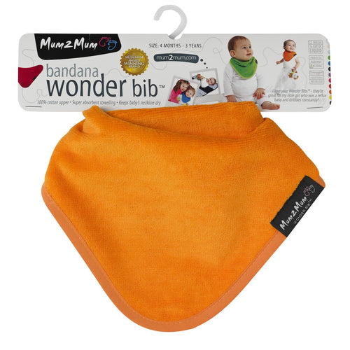 Mum 2 Mum Bandana Style Wonder Bib - Orange