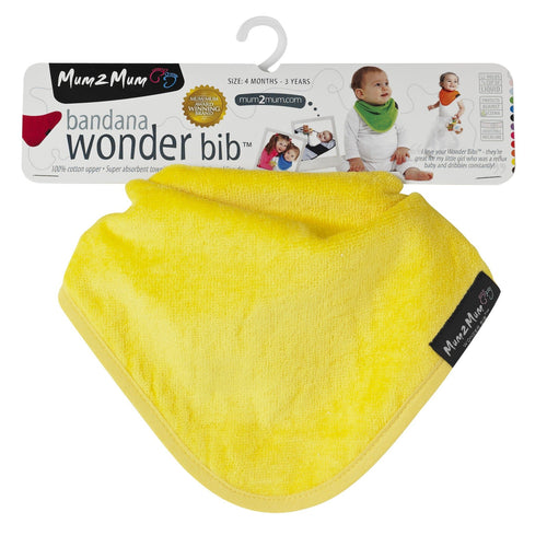 Mum 2 Mum Bandana Style Wonder Bib - Yellow