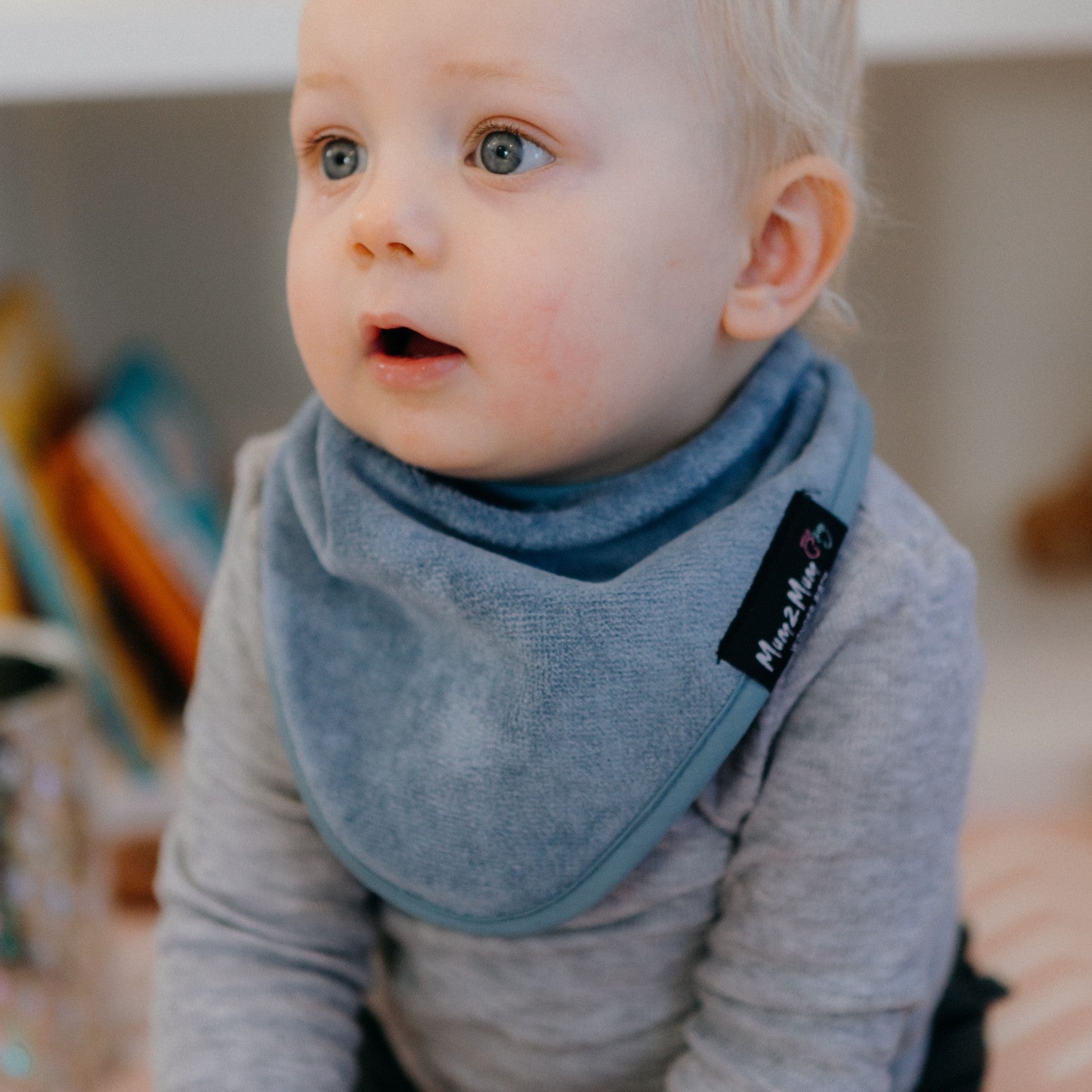 Mum 2 Mum Bandana Style Wonder Bib - Baby Blue
