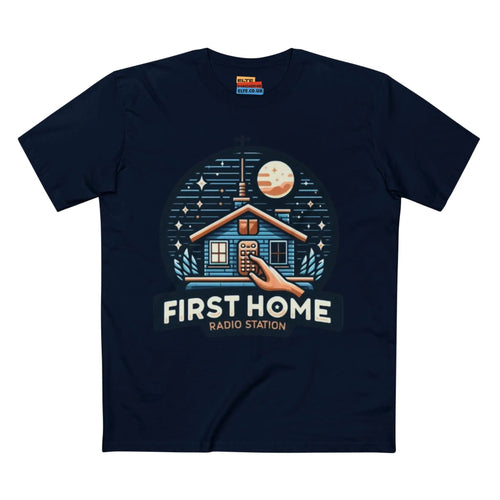 First Home Radio Station Graphic Tee - Celebrate Unity and Nostalgia