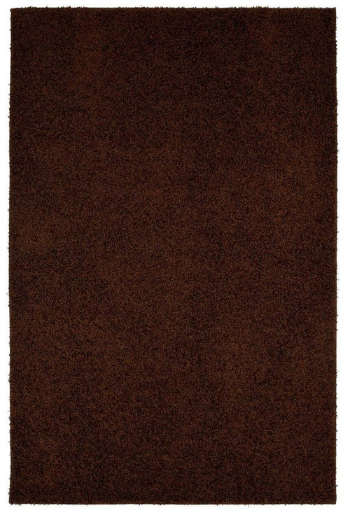Fiji Chocolate Brown Washable Solid Shaggy Rug