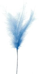 Blue 3 Feathers Spray