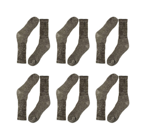 Sock Stack Men's Merino Wool Thermal Work Boot Socks 12 Pack Reinforced Heel And Toe