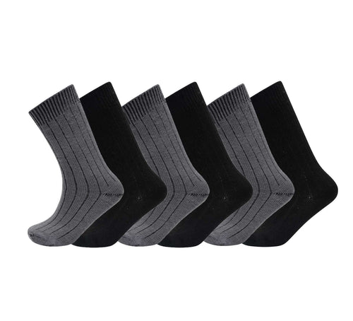 Sock Stack Men's Merino Wool Thermal Work Boot Socks 12 Pack Reinforced Heel And Toe