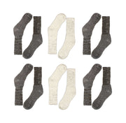 Sock Stack Men's Merino Wool Thermal Work Boot Socks 12 Pack Reinforced Heel And Toe